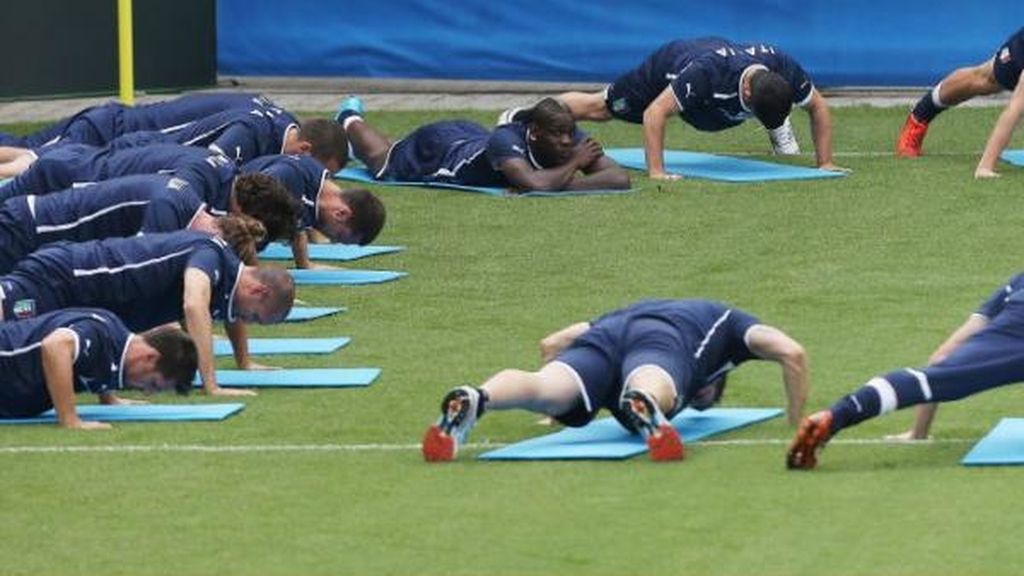 Balotelli en el entrenamiento