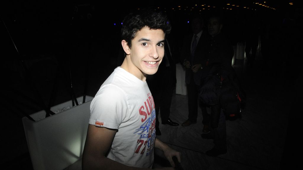 Marc Márquez, preparado para coger su moto durante la gala