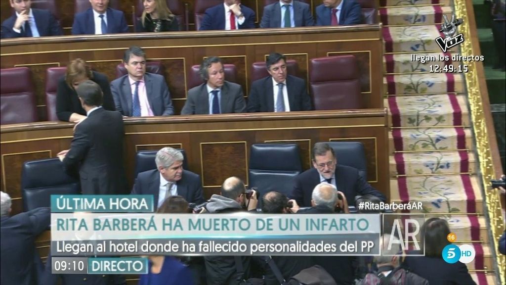 Caras de desolación en el Congreso por la muerte de Rita Barberá