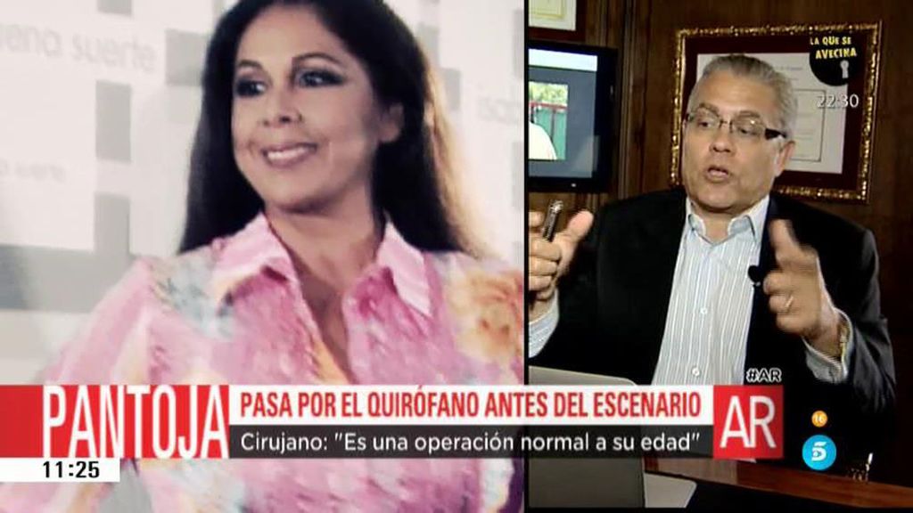 Isabel Pantoja deberá guardar reposo diez días y llevar faja un tiempo, según un cirujano