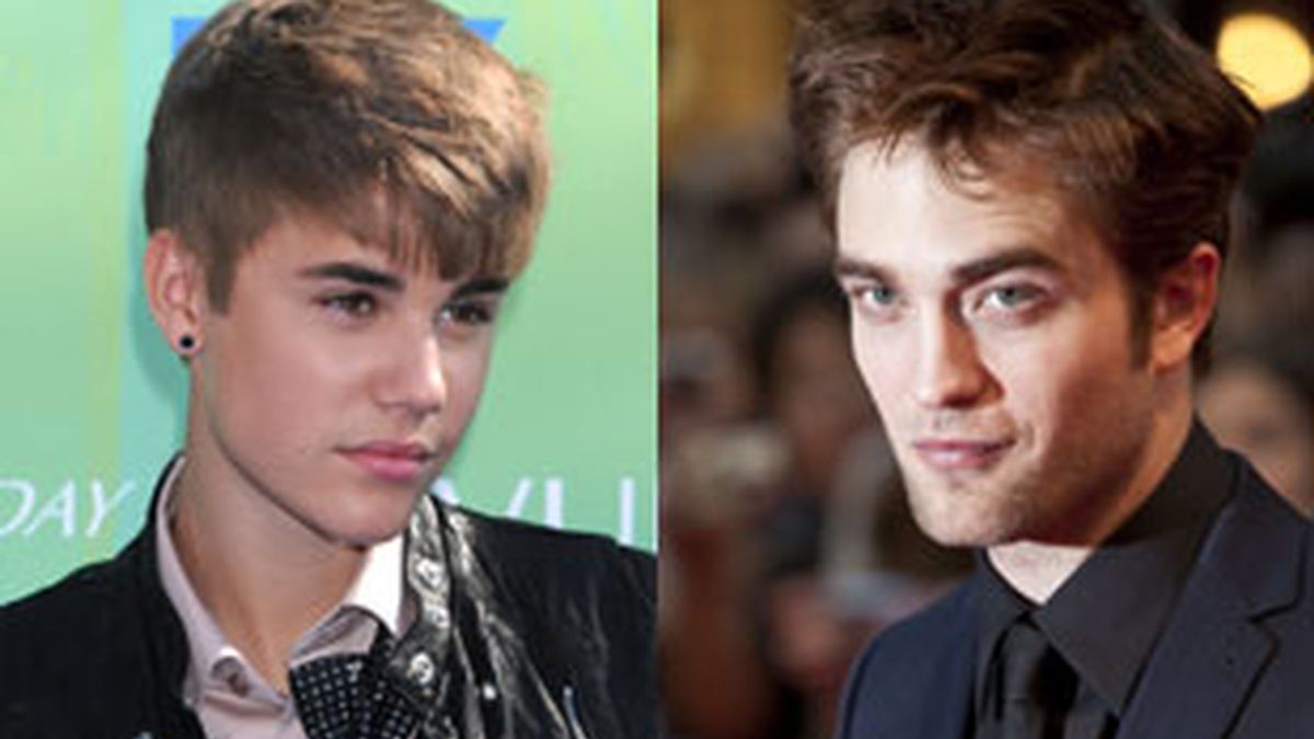 Justin Bieber y Robert Pattinson. Fotos: Gtres