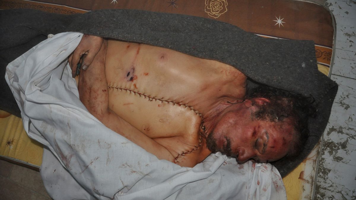 Cadáver de Muamar Gadafi