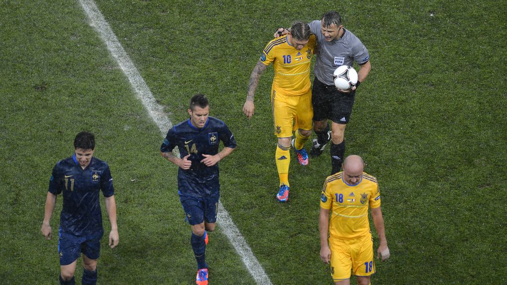 La lluvia, protagonista del Ucrania Francia