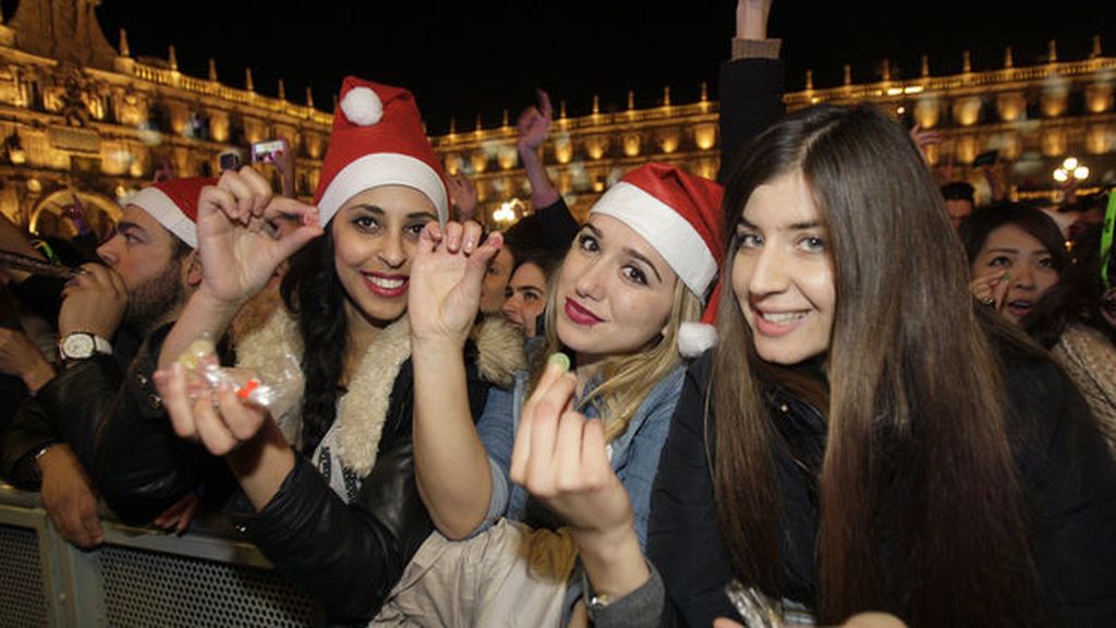 Los universitarios de Salamanca celebran la Nochevieja