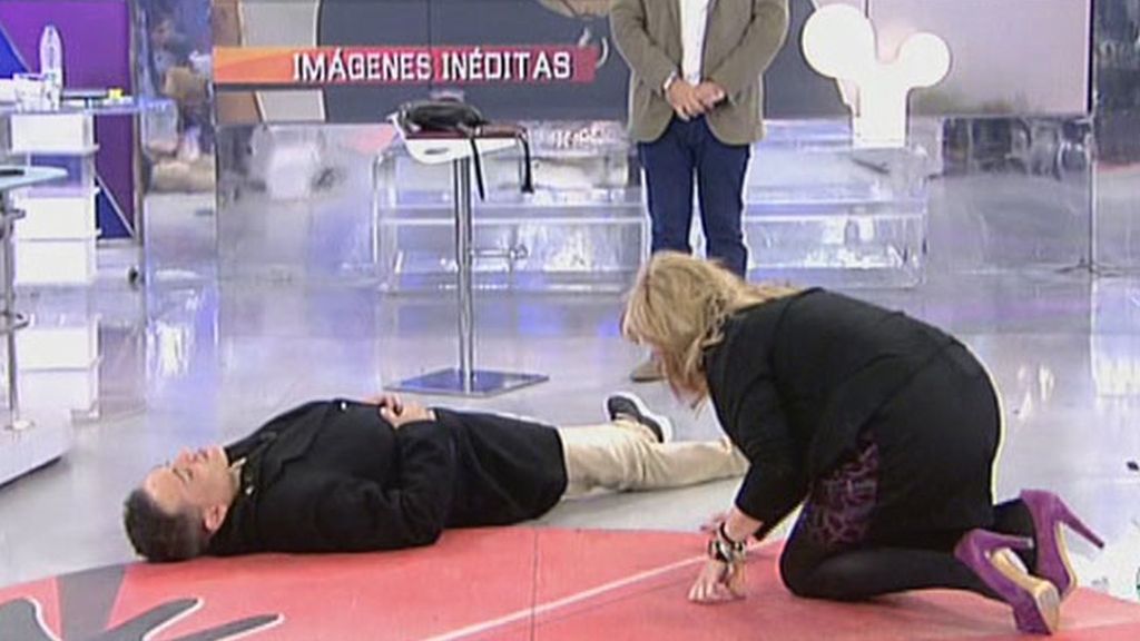 Lydia Lozano imita a Dorso, la mascota de GH 12+1, y Kiko H. a Pepe