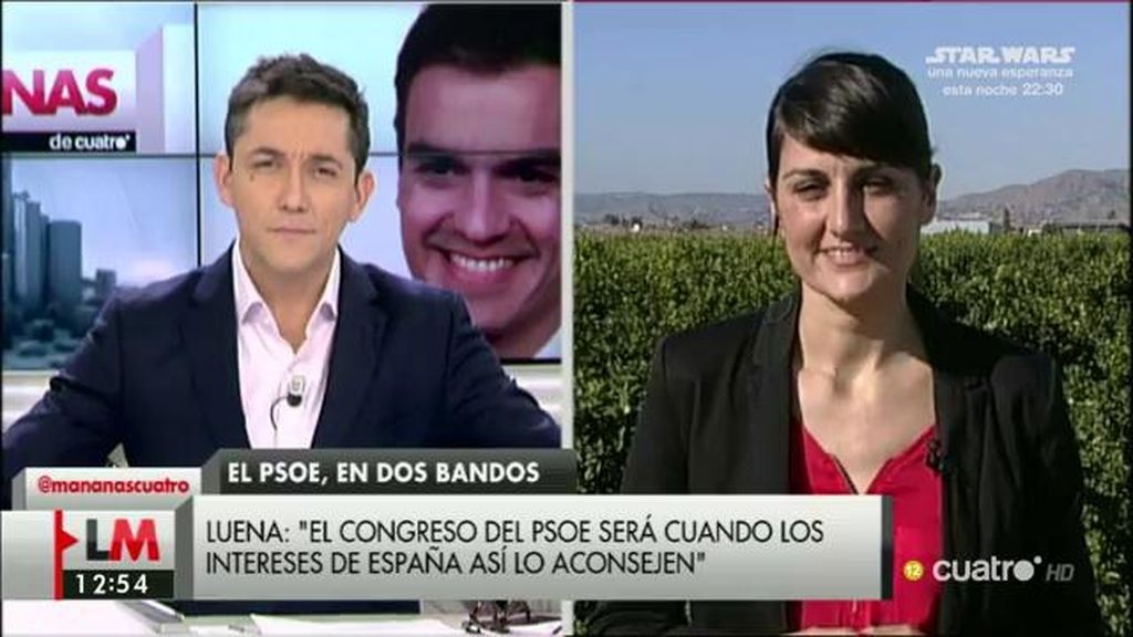 María González Veracruz, sobre el PSOE: “Hay un sentir mayoritario que dice que primero el país y luego el partido”