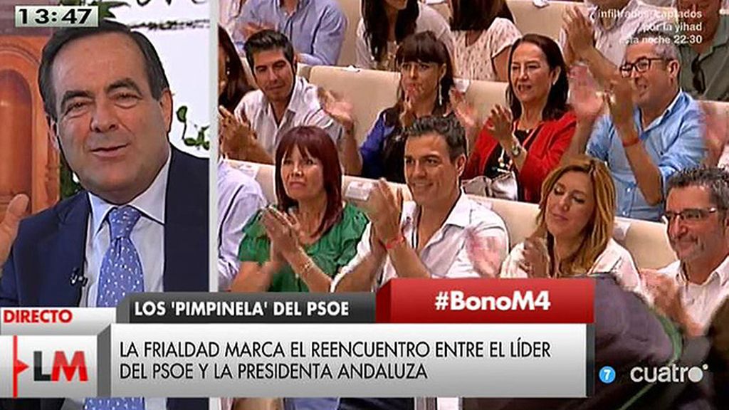 Bono, sobre Sánchez y Díaz: “Felipe González  Alfonso Guerra no se querían mucho y teníamos mayorías absolutas”