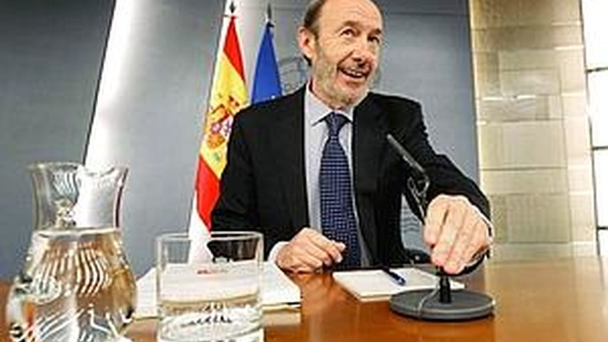 El vicepresidente primero del Gobierno y ministro del Interior, Alfredo Pérez Rubalcaba. Foto: EFE.