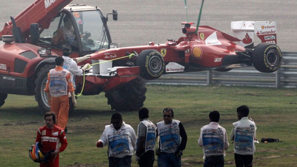Problemas para el Ferrari de Alonso