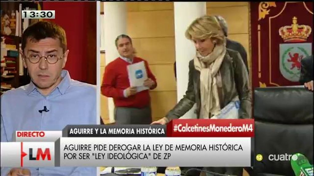 Monedero: “Esperanza Aguirre ya es la caricatura de Esperanza Aguirre”