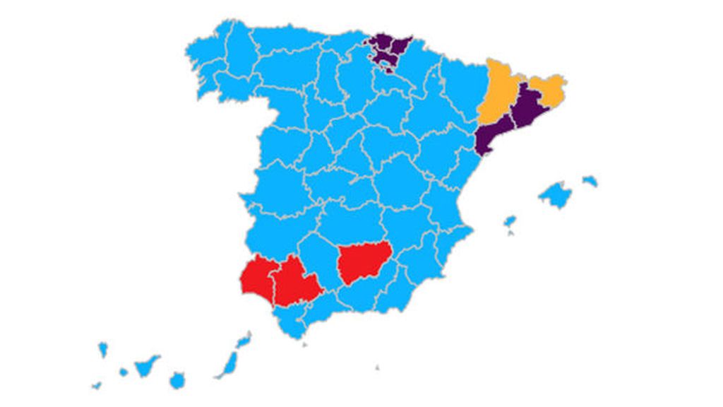 Los resultados electorales, por autonomías