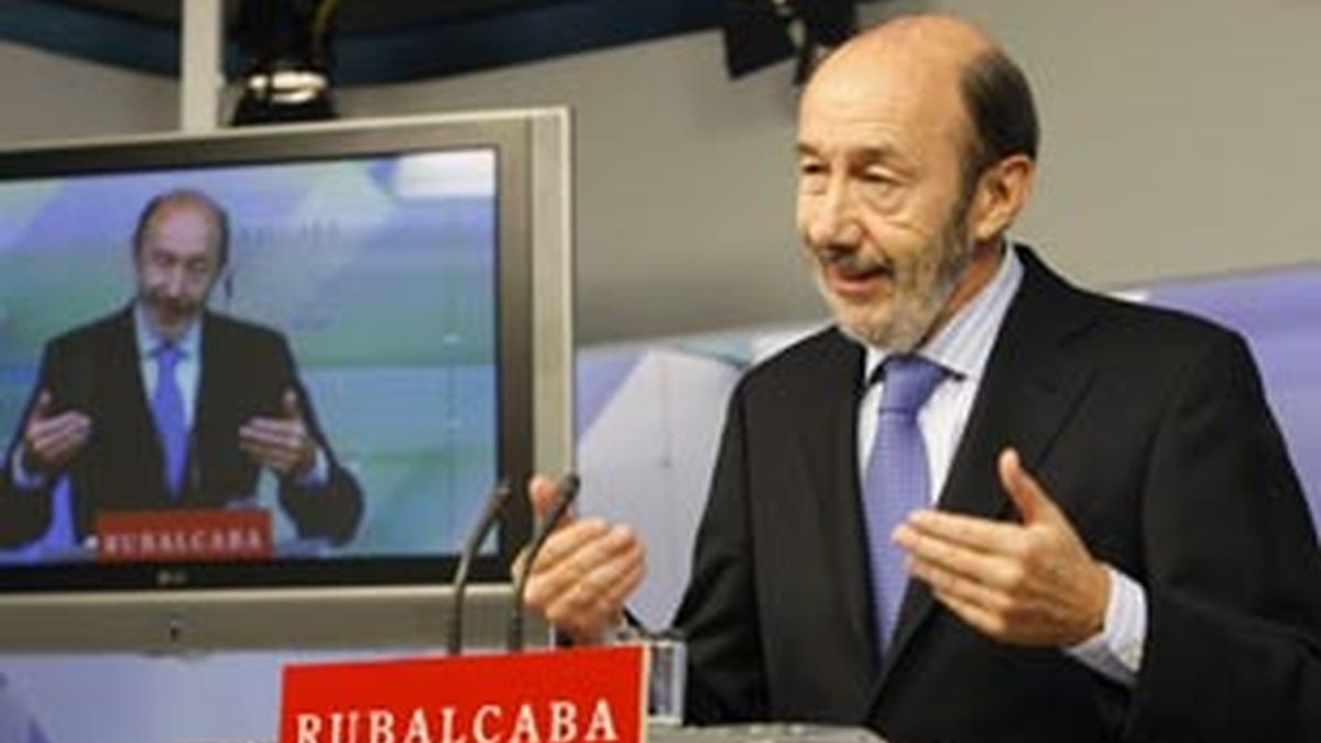 El candidato socialista a las elecciones. Alfredo Pérez Rubalcaba.