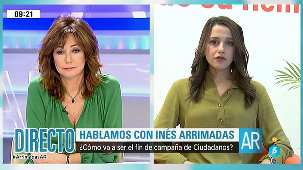 Inés Arrimadas: "Yo no me quiero quedar así, yo quiero cambiar España"