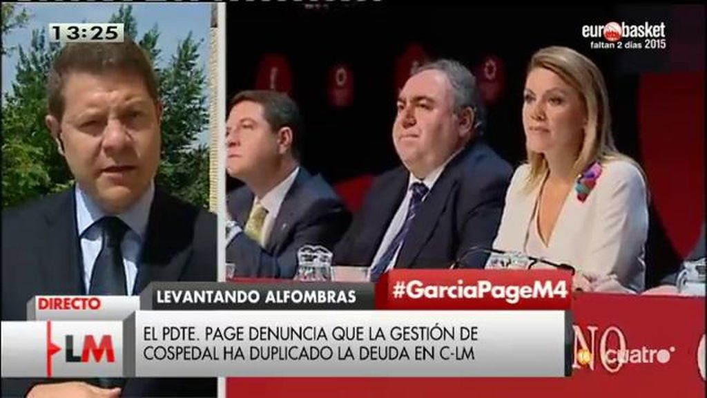 García – Page: "Cospedal ha doblado la deuda de la comunidad en tres años y medio"