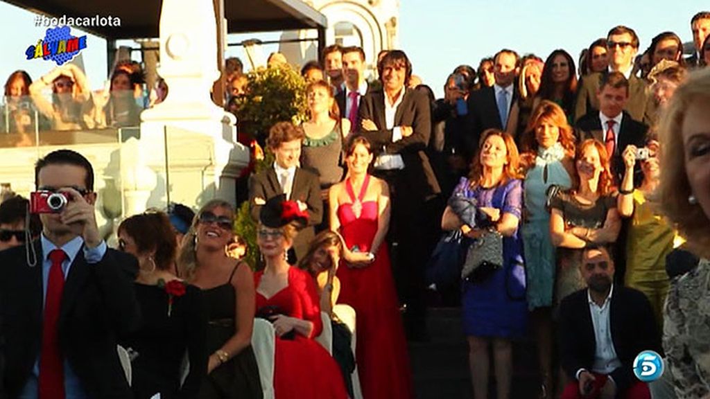 Colaboradores, directores, reporteros... El equipo, al completo en la boda de Carlota