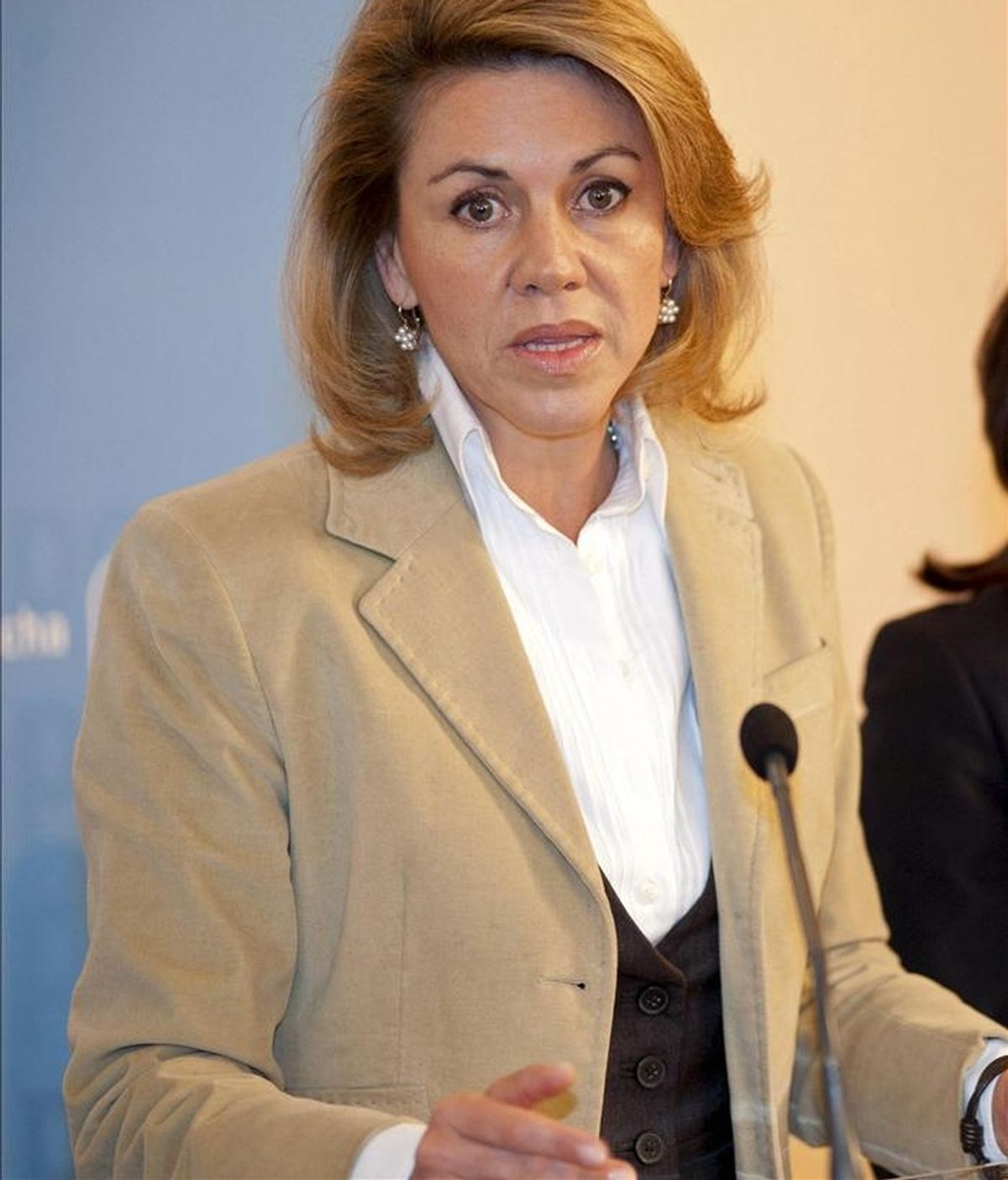 En la iamgen, la secretaria general del PP y candidata de los populares a la presidencia de Castilla-La Mancha, María Dolores Cospedal. EFE/Archivo