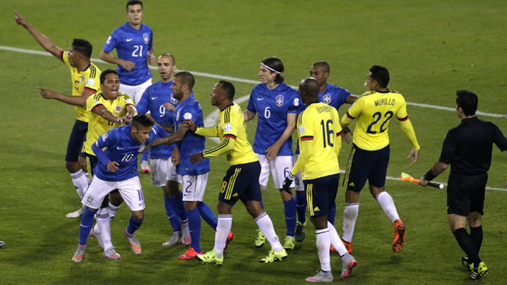 Bronca tras la derrota de Brasil ante Colombia en la Copa América
