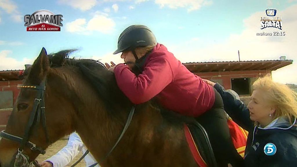 Carmen Bazán, entrenamiento a caballo
