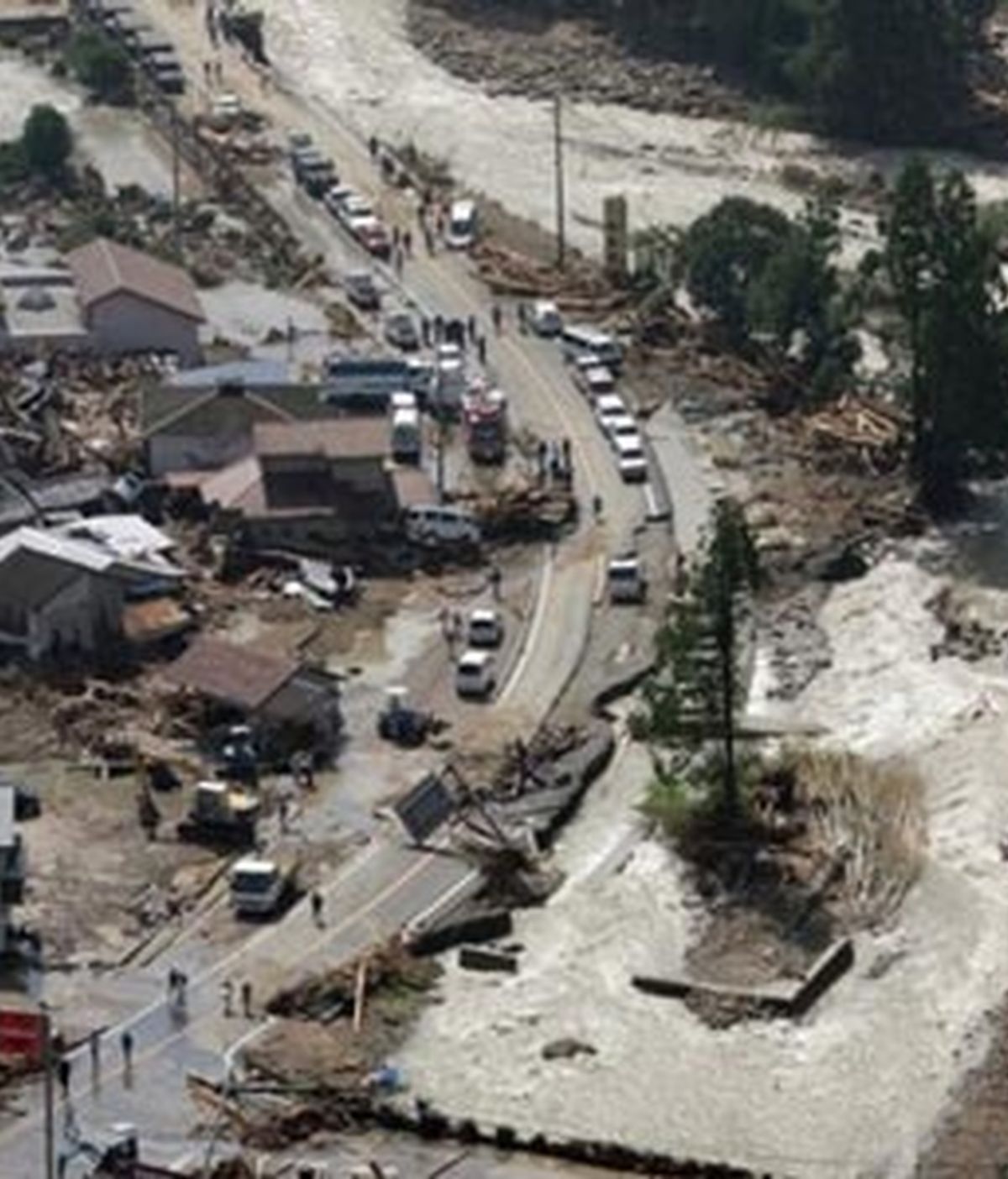 Los destrozos de Talas a su paso por  Wakayama, en Japón. Foto: AP