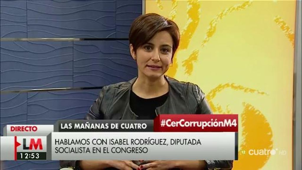 Isabel Rodríguez (PSOE): “Es el momento de que Rajoy asuma su responsabilidad”