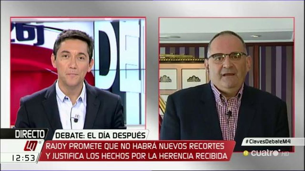 Losada, sobre el debate: “Creo que perdió claramente Rajoy y los demás empataron”