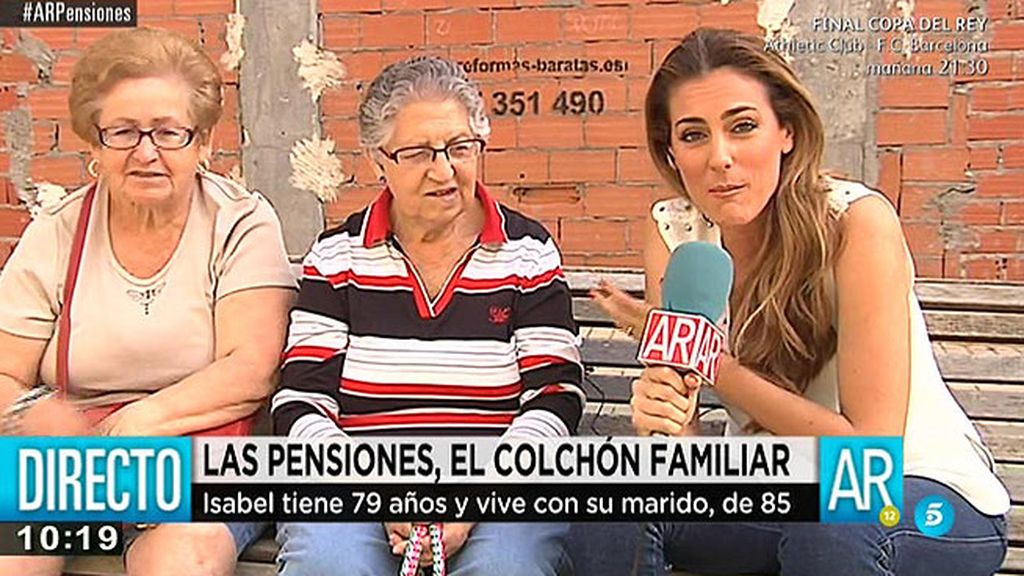 Isabel y Paquita, pensionistas que son el sustento económico de sus familias