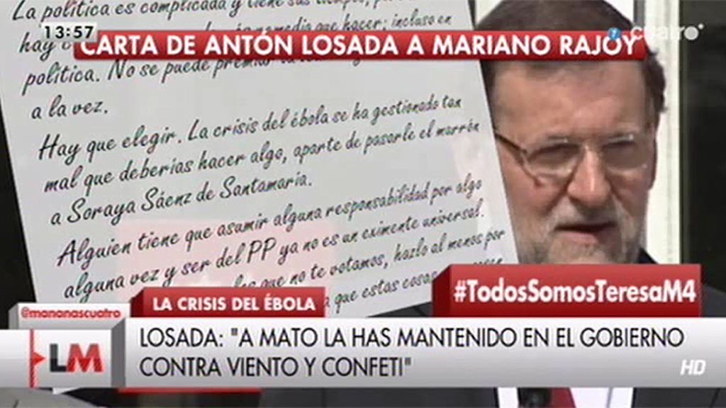 Antón Losada, a Rajoy: “No se puede premiar la lealtad y la incompetencia a la vez”