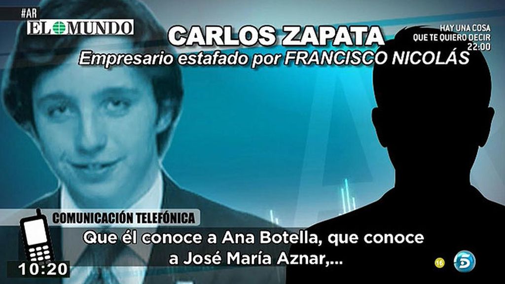 Carlos Zapata, empresario estafado por el 'Pequeño Nicolás': "Me lo presentaron como sobrino de Aznar"