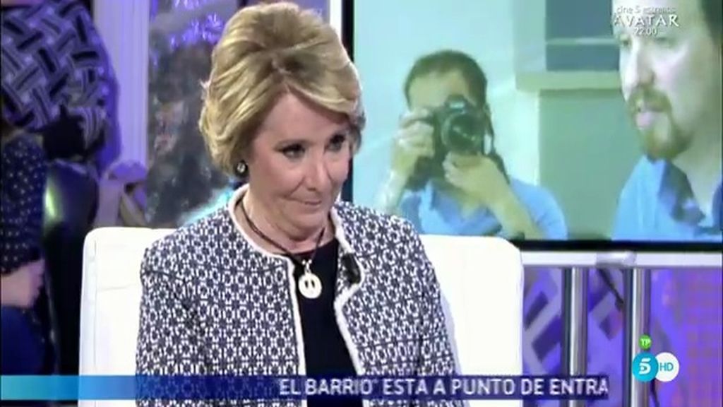 Esperanza Aguirre: "El señor Pablo Iglesias me pone cantidad de querellas"