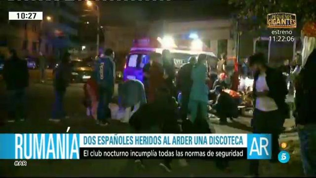 Dos españoles heridos en el incendio de la discoteca de Bucarest