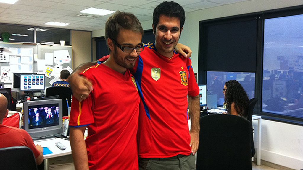 El equipo de la web de Mediaset, haciendo historia con ‘La Roja’