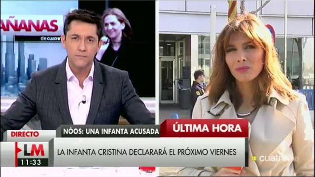 Se adelanta la declaración de la Infanta Cristina al viernes 19 de febrero