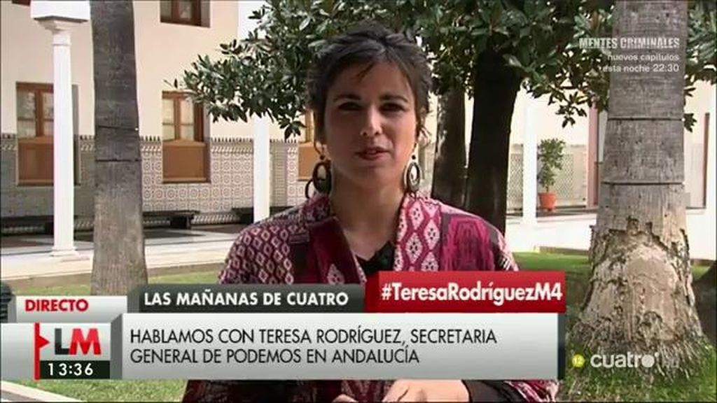 La entrevista de Teresa Rodríguez en 'Las Mañanas de Cuatro', a la carta