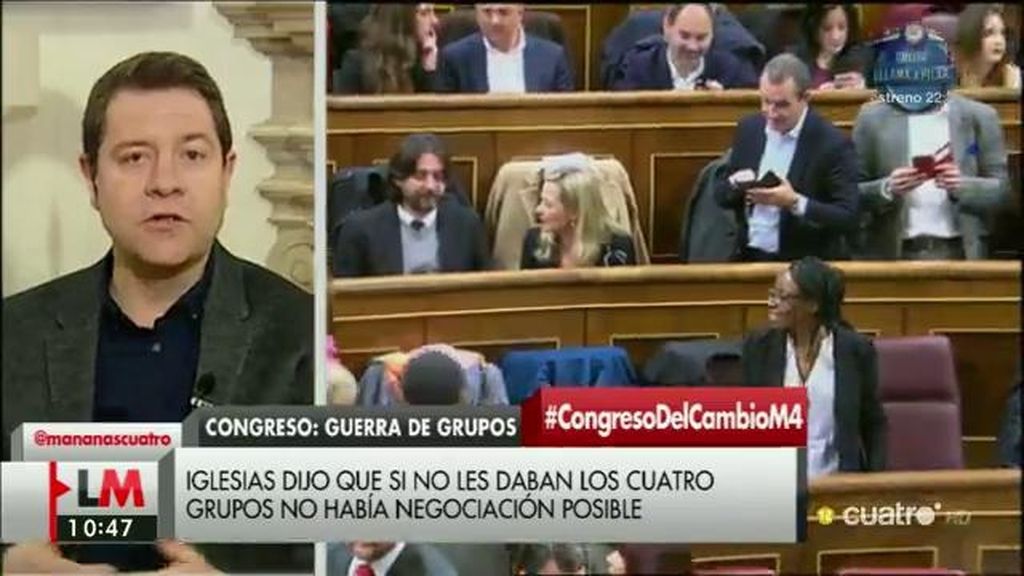 García-Page: "Soy optimista con una investidura de Pedro Sánchez"