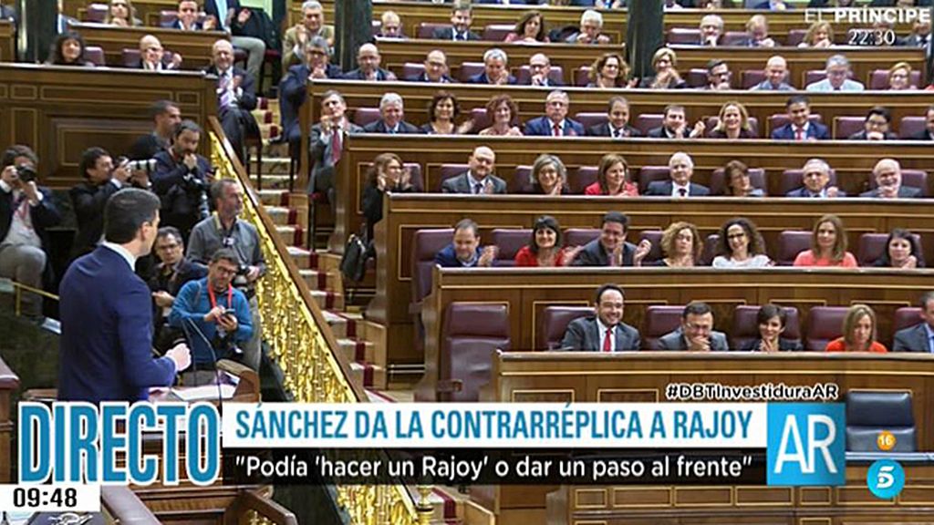 Sánchez, a Rajoy: "Podemos es su única tabla de salvación para convertirse en presidente"