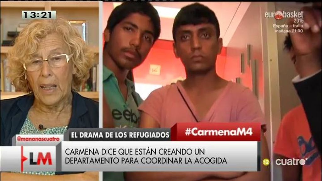 Carmena: "No paramos de recibir llamadas de madrileños que quieren ayudar"