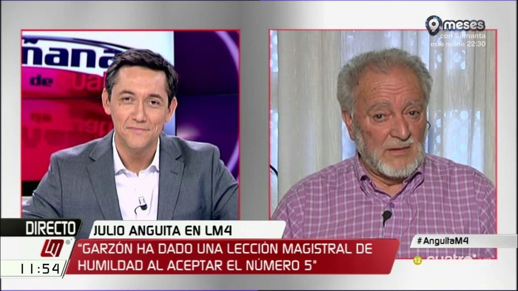 Julio Anguita: “En política, el pueblo debe saber distinguir entre charlatanes y personas medianamente serias”