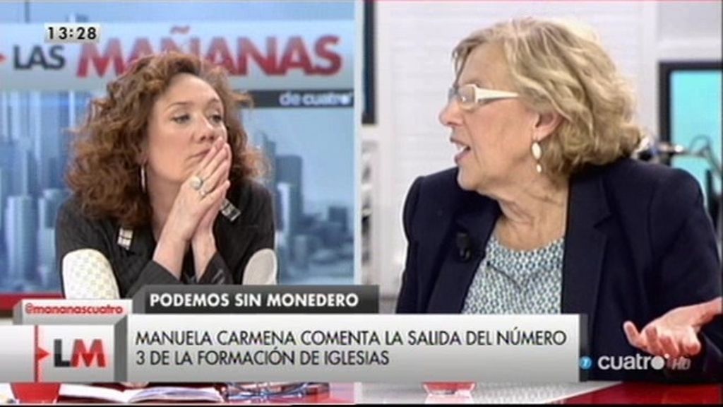 Manuela Carmena: "No sé la incidencia que puede tener la salida de Monedero"