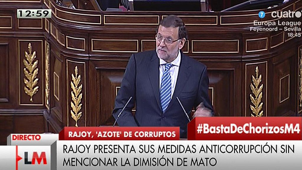 Rajoy: “No hemos iniciado esta mañana la lucha para regenerar la democracia”