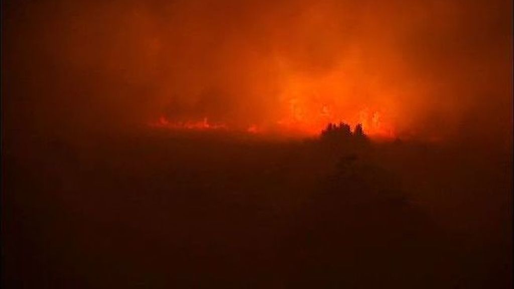 Fuego sin control en Ourense