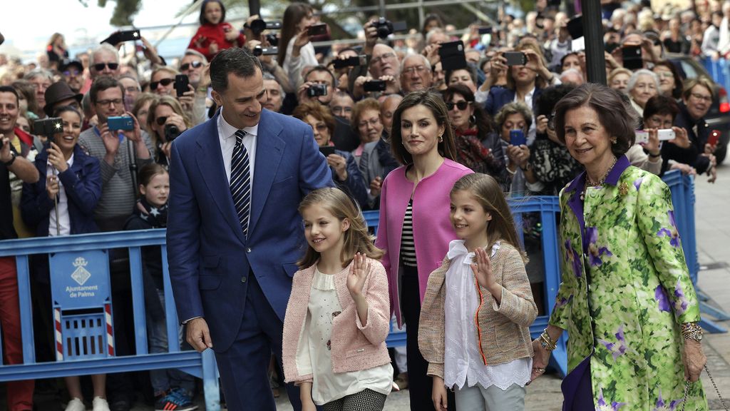 La familia Real cumple con la tradición en Palma de Mallorca