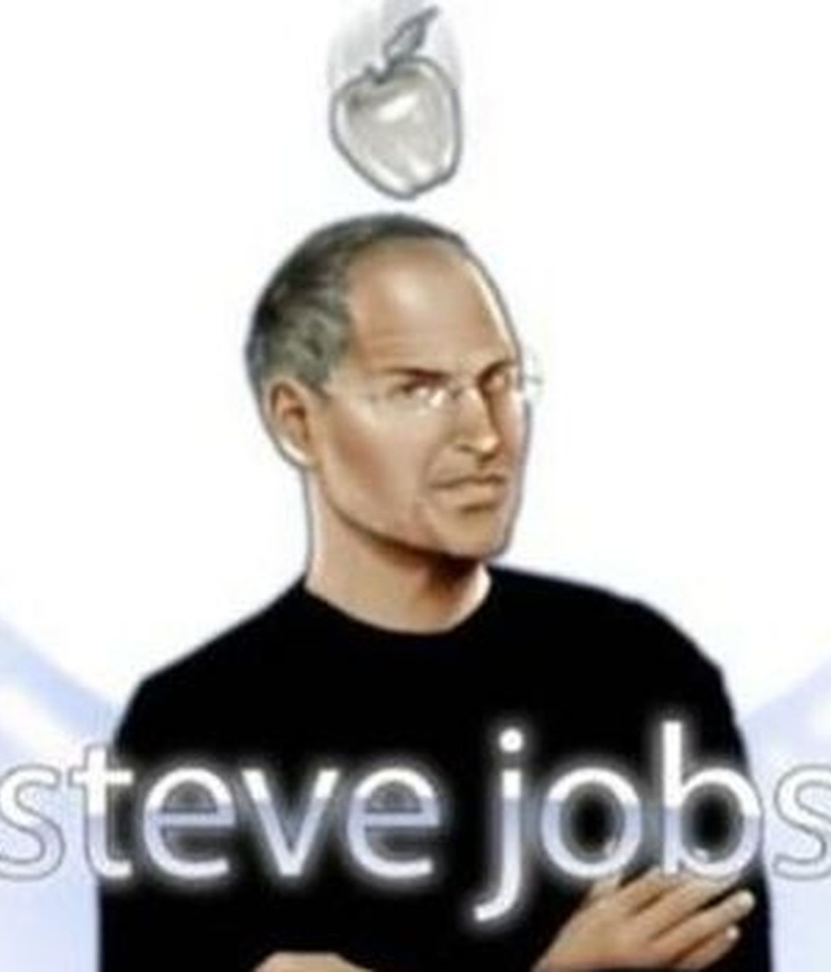 Uno de los dibujos que representa a Steve Jobs en su cómic.