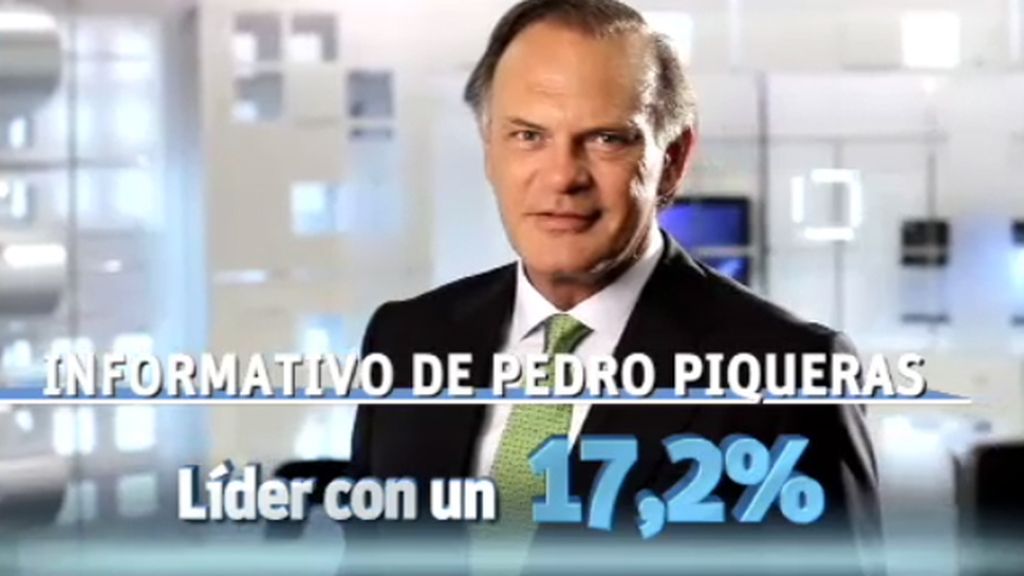 Pedro Piqueras logra el mejor dato desde marzo, en octubre es líder con un 17,2%