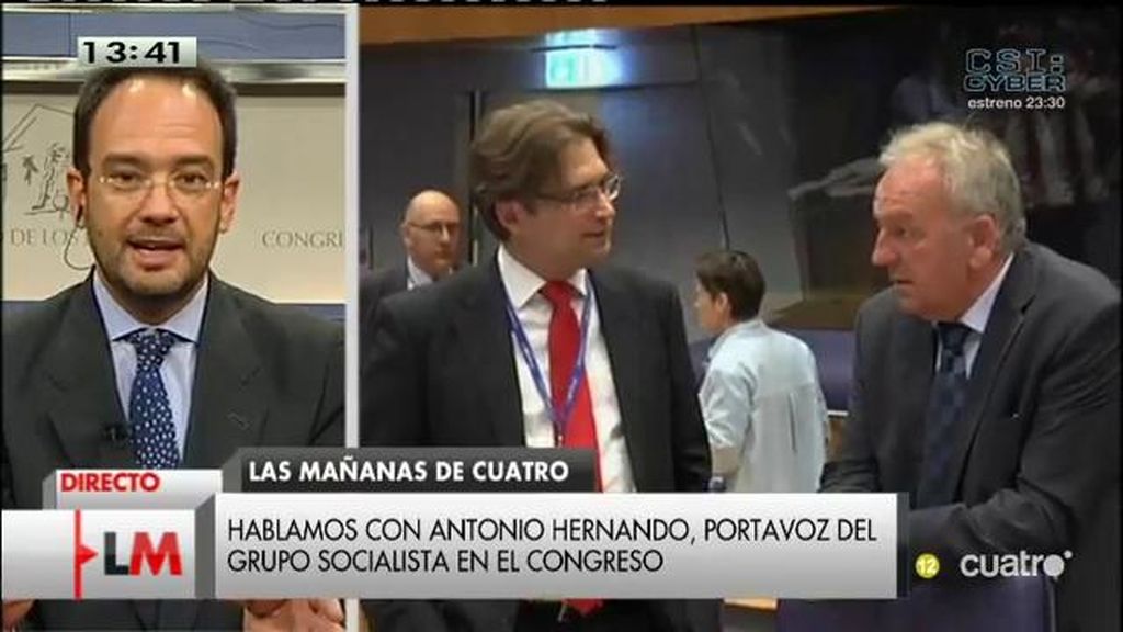 Antonio Hernando: "El Gobierno nos ha engañado y ha intentado engañar a Bruselas"
