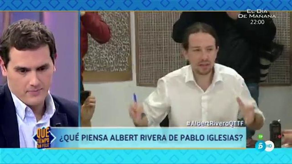 Albert Rivera, sobre Pablo Iglesias: "No comparto sus soluciones, es volver al pasado"