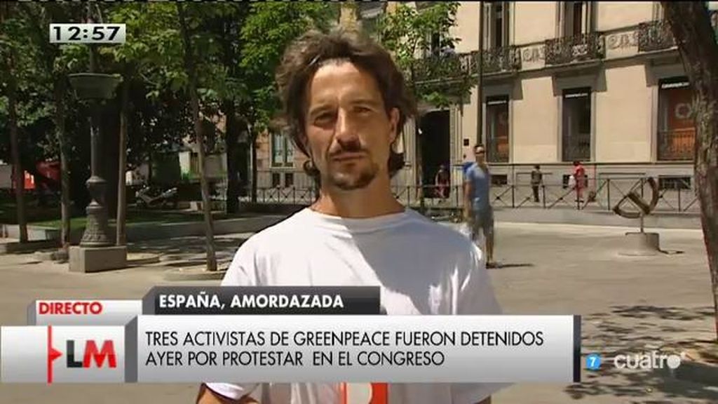 Jaime (Greenpeace): “Si colgáramos la pancarta hoy tendríamos que pagar 30.000€”