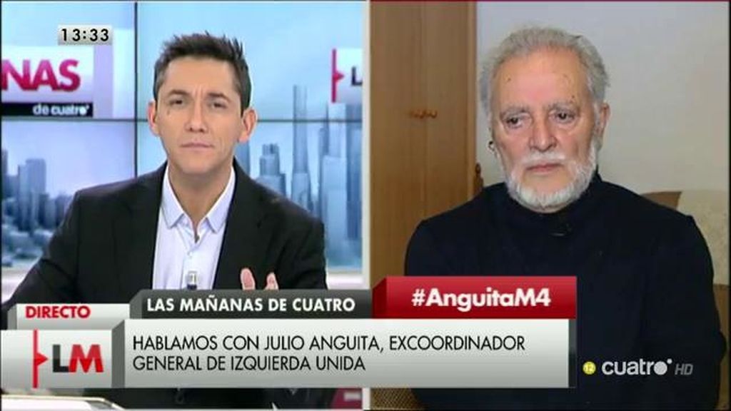 Julio Anguita: “Estamos obsesionados con los resultados pero el poder, en estos momentos, está en la Unión Europea”