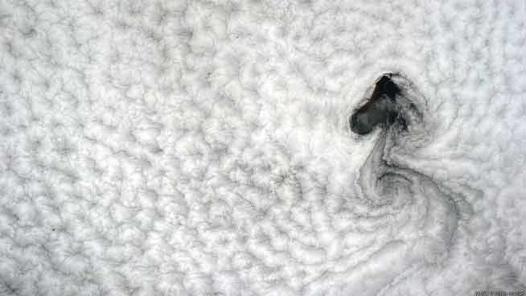 Nubes sobre el océano Pacífico