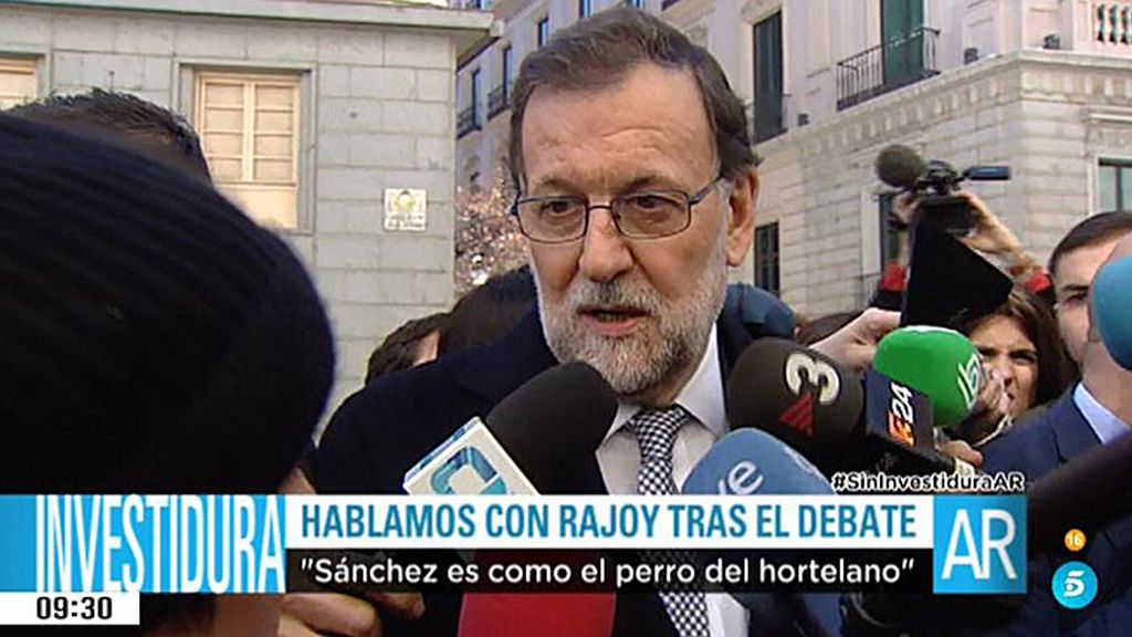 Baño de masas de Rajoy tras el debate
