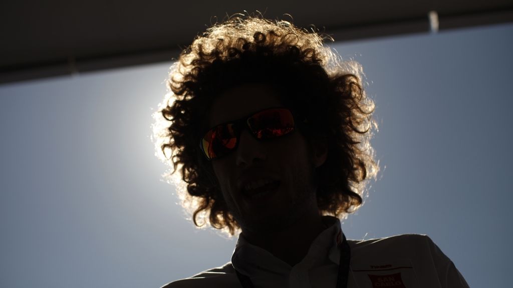 Marco Simoncelli, en una visita a Jerez.